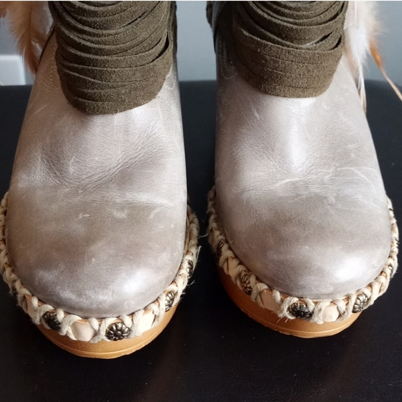 Nemonic Boho style platform cowboy boots - Picture 10 of 14